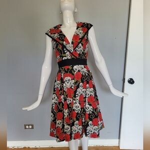Banned Apparel Skull And Roses Dress, VGUC, Approximate Size S